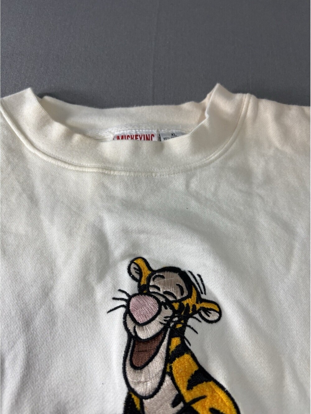 Disney Tigger White Pullover Sweatshirt Graphic - Picture 3 of 15